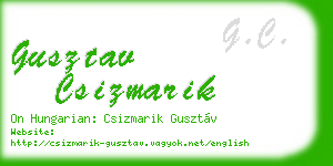 gusztav csizmarik business card